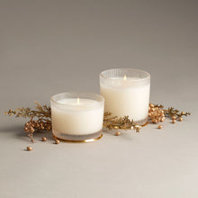 Load image into Gallery viewer, Frasier Fir Large Frosted Wood Grain Candle
