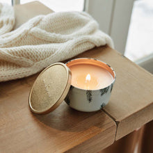 Load image into Gallery viewer, Frasier Fir Candle Tin with Gold Lid
